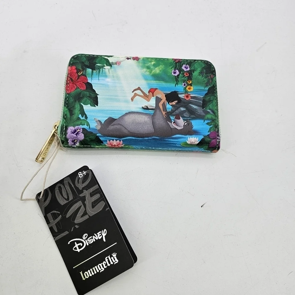Loungefly Disney Jungle Book Mowgli, Baloo and Kaa Bare Necessities Zip Wallet
